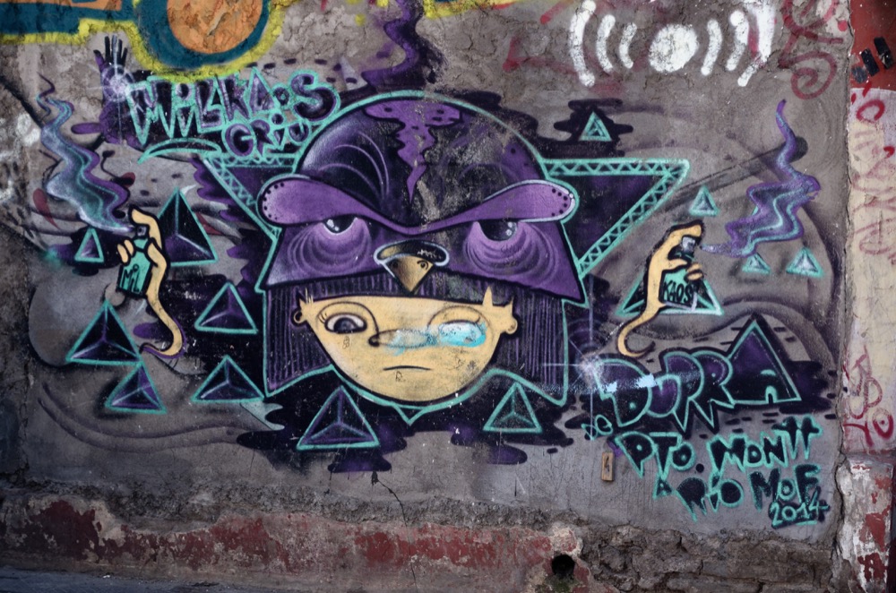 Graffiti in the streets of Santiago