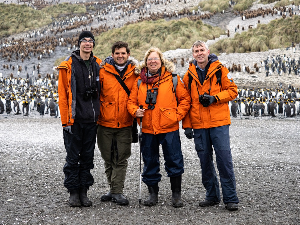 Our family with the penguins