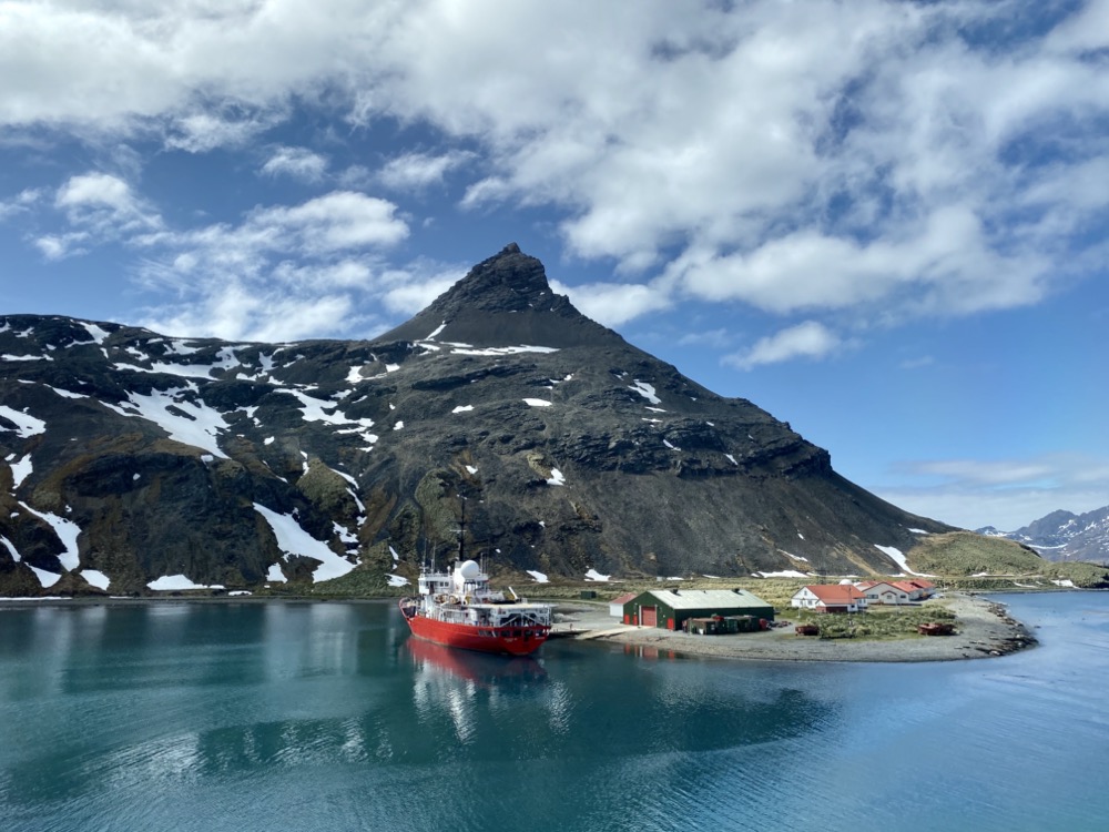 The fishing patrol ship at Grytviken