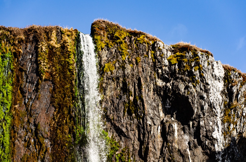 A nice waterfall found in Godthul Bay